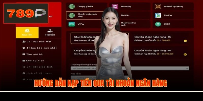 Hướng dẫn nạp tiền qua tài khoản ngân hàng